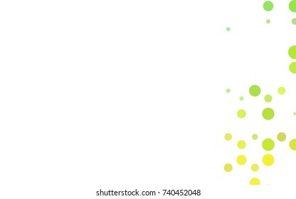 Light Orange vector modern geometrical circle abstract background. Dotted texture template. Geometric pattern in halftone style with gradient. 