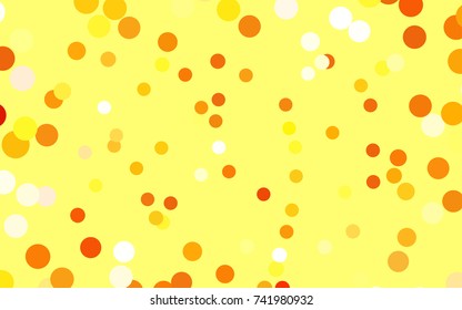 Light Orange vector modern geometrical circle abstract background. Dotted texture template. Geometric pattern in halftone style with gradient. 
