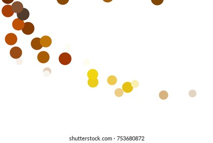 Light Orange vector modern geometrical circle abstract background. Dotted texture template. Geometric pattern in halftone style with gradient. 