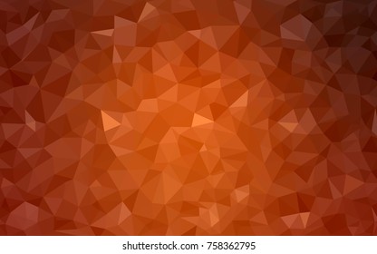 Light Orange vector modern geometrical abstract background. Texture, new background. Geometric background in Origami style with gradient. 