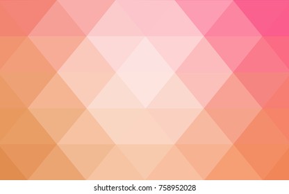Light Orange vector modern geometrical abstract background. Texture, new background. Geometric background in Origami style with gradient. 