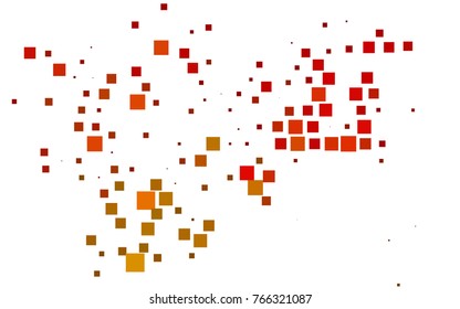 Light Orange vector modern geometrical background. Abstract template. Geometric pattern in square style with gradient.