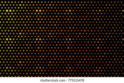 Light Orange vector modern geometrical circle abstract background. Dotted texture template. Geometric pattern in halftone style with gradient. 