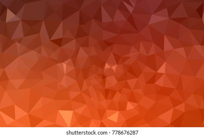 Light Orange vector modern geometrical abstract background. Texture, new background. Geometric background in Origami style with gradient. 