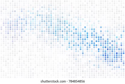 Light Orange vector modern geometrical circle abstract background. Dotted texture template. Geometric pattern in halftone style with gradient. 