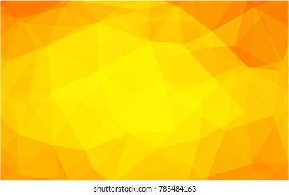 Light Orange vector modern geometrical abstract background. Texture, new background. Geometric background in Origami style with gradient. 