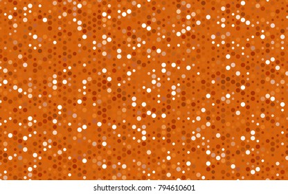 Light Orange vector modern geometrical circle abstract background. Dotted texture template. Geometric pattern in halftone style with gradient. 