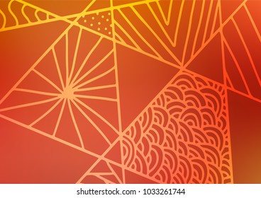 Light Orange vector natural abstract background. An elegant bright illustration with lines in Natural style. Brand-new design for your business.