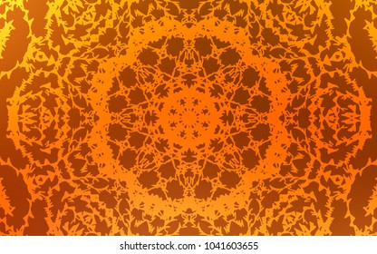 Light Orange vector natural abstract design. Doodles created by child on blurred abstract background with gradient. The pattern can be used for heads of websites and designs.