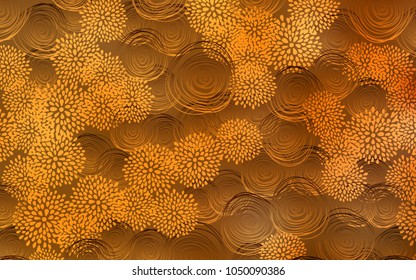 Light Orange vector natural abstract background. Blurred decorative design in Indian style with flowers. A completely new template for your business design.