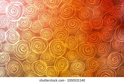 Light Orange vector natural abstract template. Creative illustration in blurred style with roses. A new texture for your design.