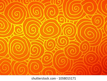 Light Orange vector natural abstract template. Glitter abstract illustration with doodles and Zen tangles. The best blurred design for your business.