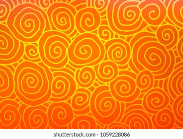 Light Orange vector natural abstract background. Brand-new colored illustration in blurry style with doodles. The template can be used as a background for cell phones.