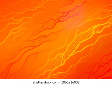 Light Orange vector natural abstract template. Creative illustration in blurred style with doodles and Zen tangles. The textured pattern can be used for website.