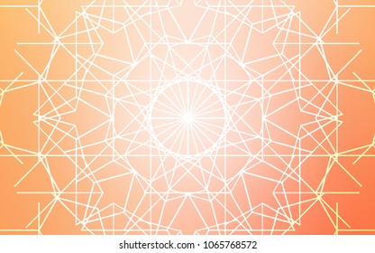 Light Orange vector natural abstract template. Blurred decorative design in Indian style with lines drown by child. Brand-new style for your business design.