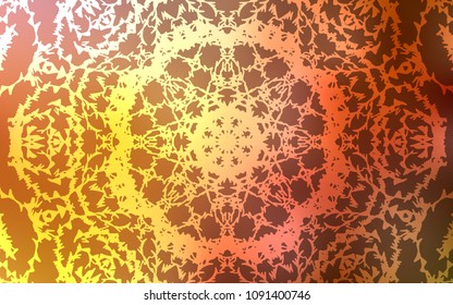 Light Orange vector natural abstract template. Doodle illustration made by child in Origami style with gradient. The elegant pattern can be used as a part of a brand book.