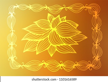 Light Orange vector natural abstract background. Decorative shining illustration with doodles on abstract template. A completely new template for your business design.