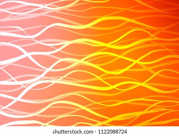 Light Orange vector natural abstract template. Decorative shining illustration with doodles on abstract template. Brand-new design for your business.