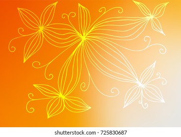 Light Orange vector natural abstract texture. Ethnic elegant natural pattern with gradient. A completely new design for your business.