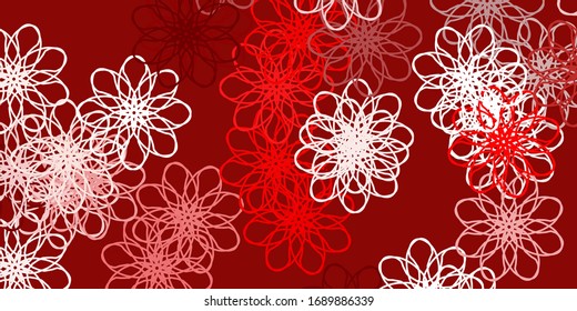 Light Orange vector natural artwork with flowers. Colorful flowers in natural style on simple background. Smart design for leaflets, books.
