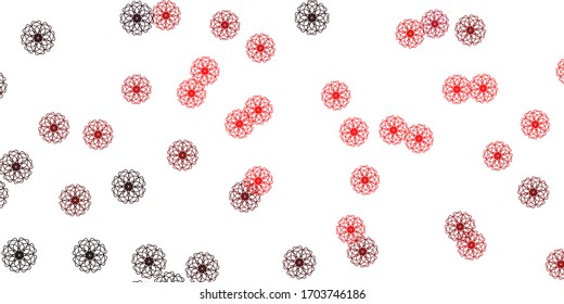 Light Orange vector natural artwork with flowers. Colorful flowers in natural style on simple background. Smart design for leaflets, books.