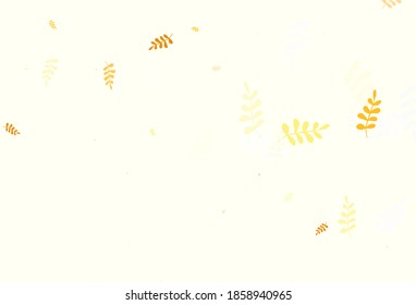 Obra de arte natural vectorial claro con hojas. Una elegante ilustración brillante con hojas de estilo natural. Patrón colorido para los libros infantiles.