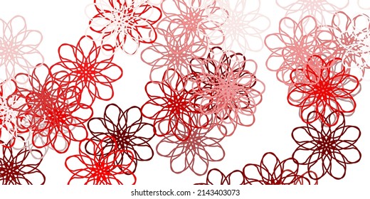 Light Orange vector natural artwork with flowers. Colorful flowers in natural style on simple background. Smart design for leaflets, books.