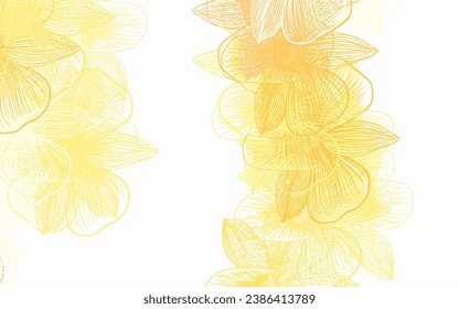 Leichte Orangefarbene Vektorgrafiken mit Blumen. Moderne abstrakte Illustration mit Blumen. Das beste Design für Ihr Unternehmen.