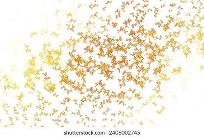 Light Orange vector natural artwork with branches. Sketchy doodles on white background. Brand new style for your business design.