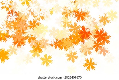 Light Orange vector natural backdrop with flowers. Creative illustration in blurred style with flowers. Colorful pattern for kid's books.