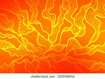 Light Orange vector natural elegant background. Creative illustration in blurred style with doodles and Zen tangles. The elegant pattern can be used as a part of a brand book.
