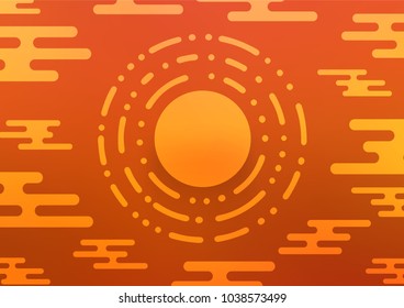Light Orange vector natural elegant background. Sketchy hand drawn doodles on blurred background. The template can be used as a background for cell phones.