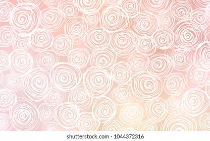 Light Orange vector natural elegant template. Colorful illustration in doodle style with roses. Hand painted design for web, wrapping, wallpaper.
