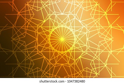 Light Orange vector natural elegant background. Colorful abstract illustration with lines drawn by child in Asian style. The best blurred design for your business.