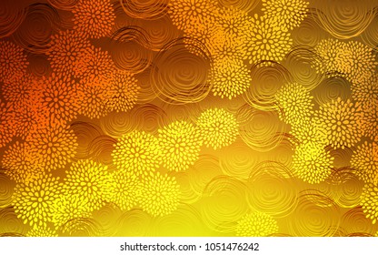 Light Orange vector natural elegant background. Creative illustration in blurred style with flowers. The best blurred design for your business.