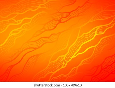Light Orange vector natural elegant texture. Colorful abstract illustration with lines in Asian style. The completely new template can be used for your brand book.