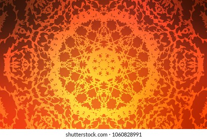 Light Orange vector natural elegant template. Colorful illustration in abstract style with doodles created by child. Hand painted design for web, wrapping, wallpaper.