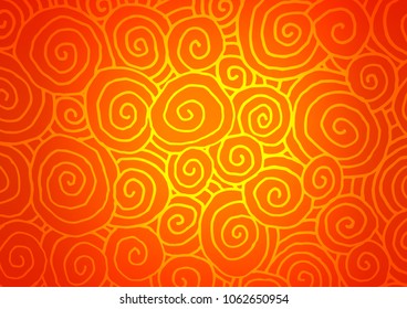 Light Orange vector natural elegant template. Blurred decorative design in Indian style with Zen tangles. The template can be used as a background for cell phones.