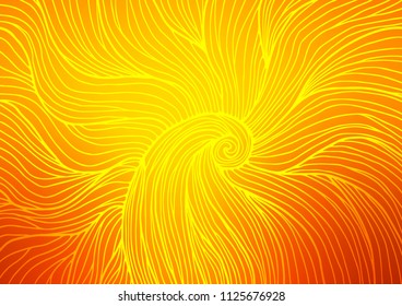 Light Orange vector natural elegant template. Colorful illustration in abstract style with doodles and Zen tangles. The pattern can be used for coloring books and pages for kids.