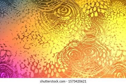 Light Orange vector natural elegant artwork. An elegant bright illustration with flowers in Natural style. Brand-new design for your business.