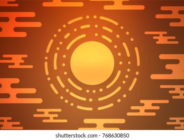 Light Orange vector natural elegant texture. Sketchy hand drawn doodles on blurred background. Hand painted design for web, wrapping, wallpaper.