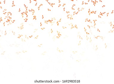 Light Orange vector natural pattern with leaves. Brand new colored illustration in blurry style with leaves. Textured pattern for websites, banners.