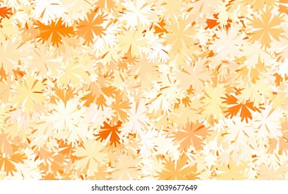 Light Orange vector natural pattern with trees, branches. Colorful illustration in doodle style with flowers. New template for your brand book.