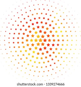 Light Orange vector pattern with abstract stars. Colorful illustration with abstract gradient stars. Design for your business promotion.
