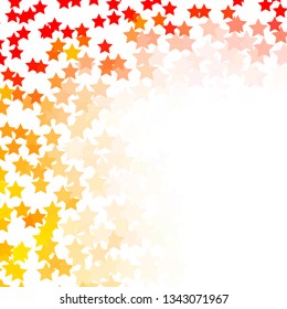 Light Orange vector pattern with abstract stars. Colorful illustration with abstract gradient stars. Design for your business promotion.