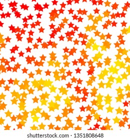 Light Orange vector pattern with abstract stars. Modern geometric abstract illustration with stars. Best design for your ad, poster, banner.