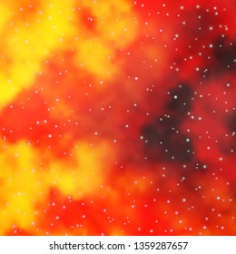Light Orange vector pattern with abstract stars. Decorative illustration with stars on abstract template. Pattern for websites, landing pages.