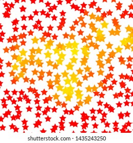 Light Orange vector pattern with abstract stars. Colorful illustration with abstract gradient stars. Best design for your ad, poster, banner.