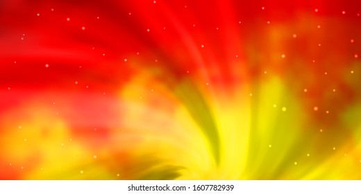 Light Orange vector pattern with abstract stars. Colorful illustration with abstract gradient stars. Design for your business promotion.