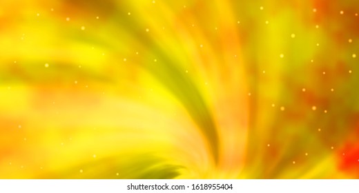 Light Orange vector pattern with abstract stars. Shining colorful illustration with small and big stars. Theme for cell phones.